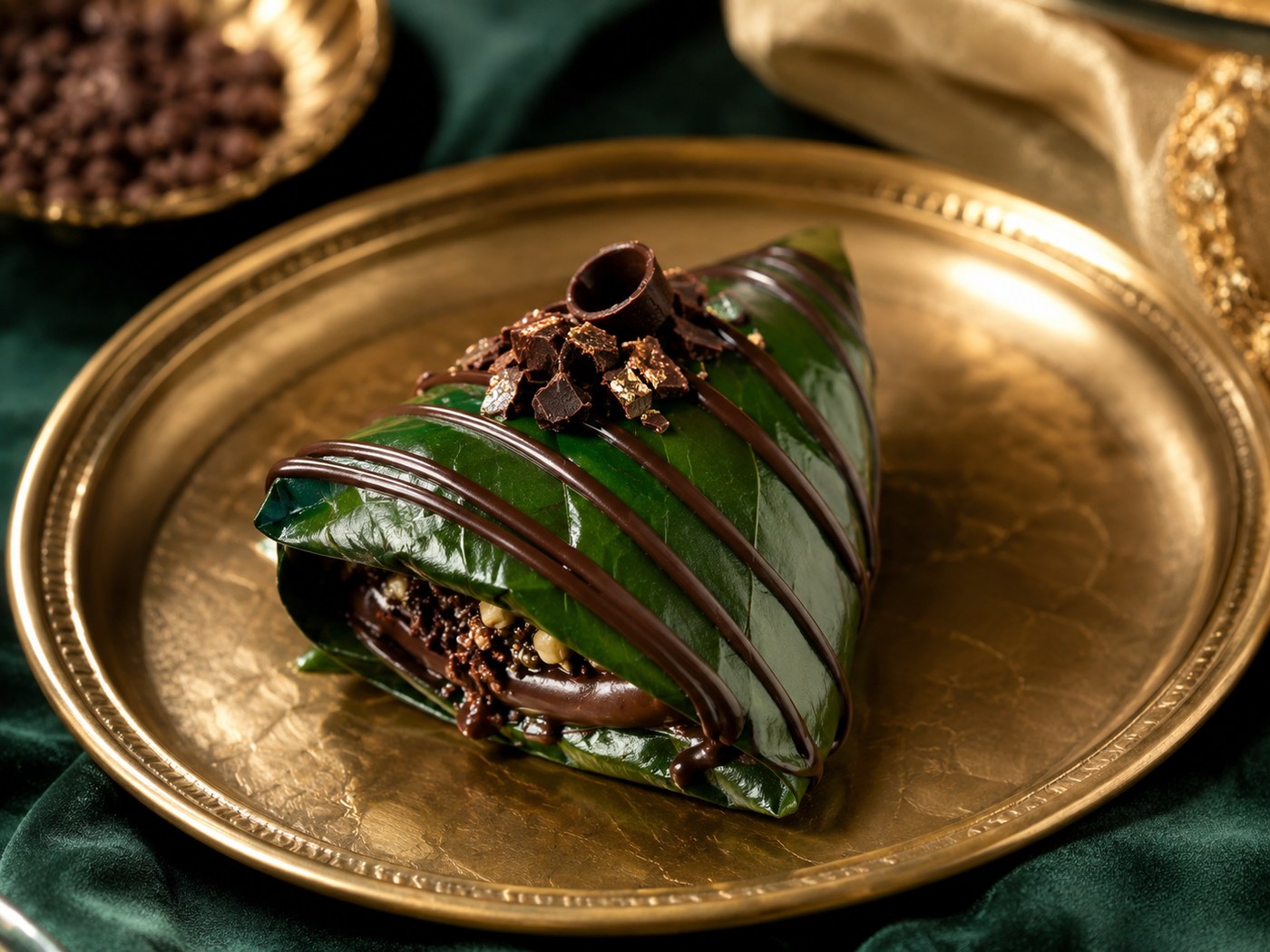 Chocolate pan with rich sweet ingredients at Manakamana Pan Bhandar
