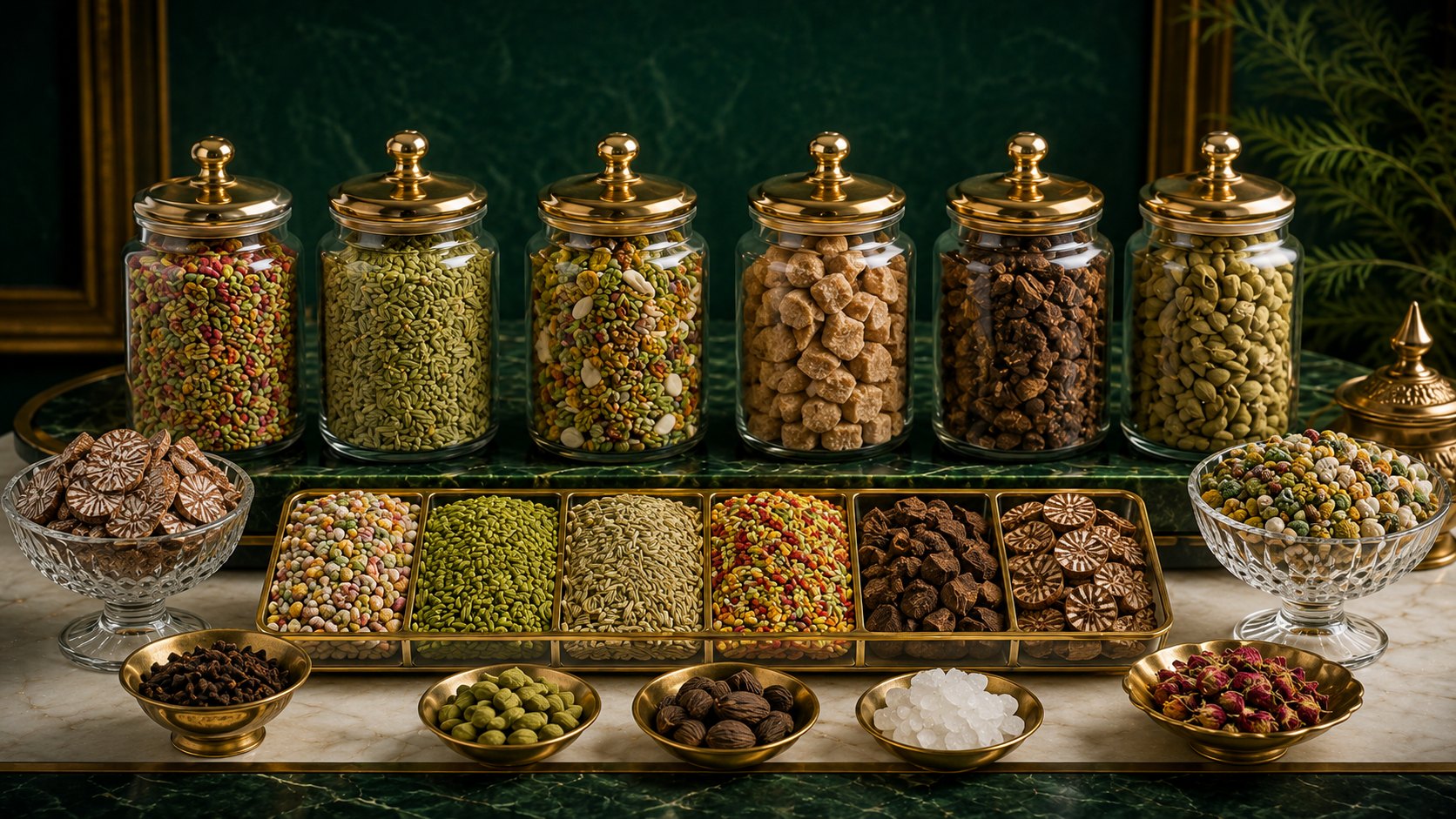 Mouth fresheners mukhwas saunf and supari at Manakamana Pan Bhandar
