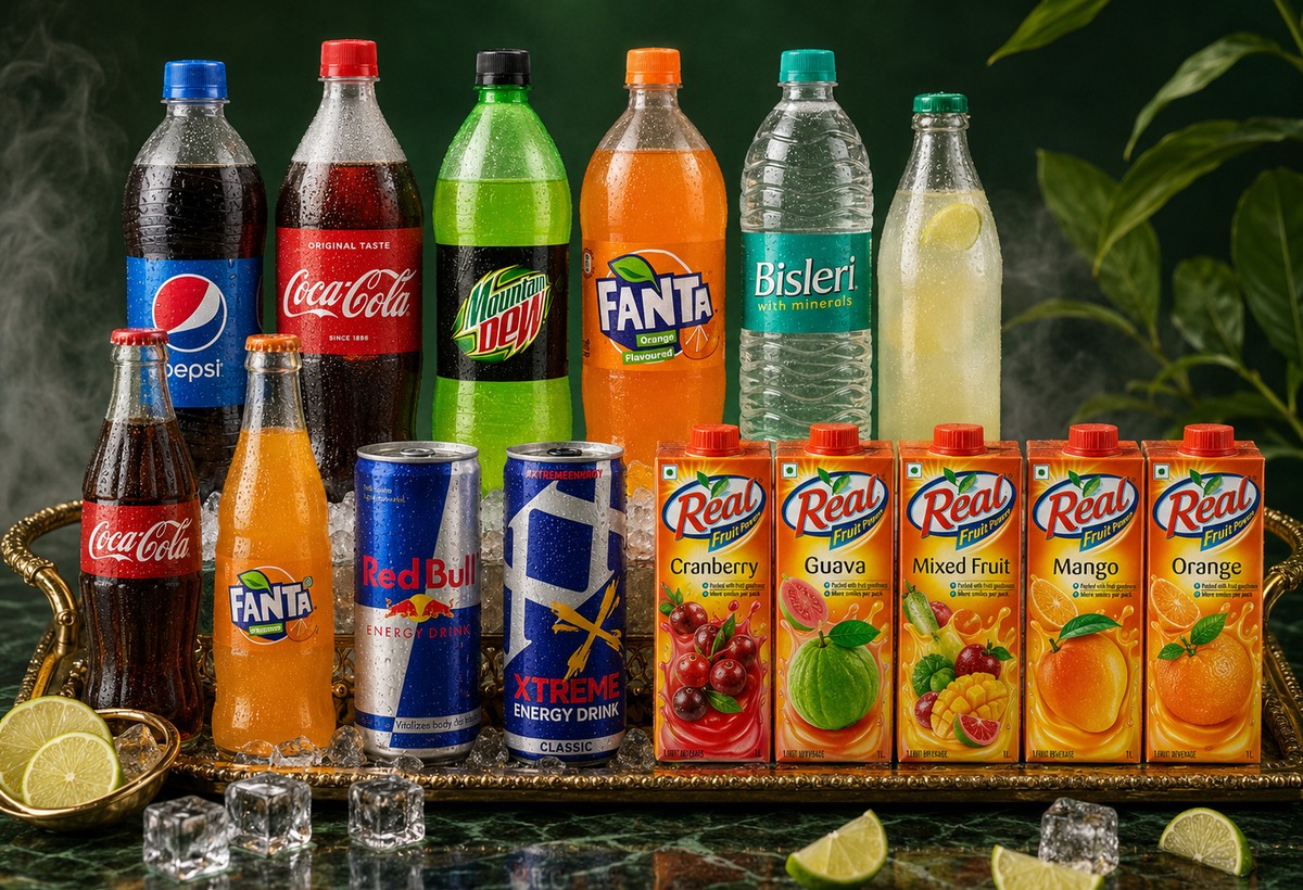 Cold drinks juices energy drinks and bottled water at Manakamana Pan Bhandar