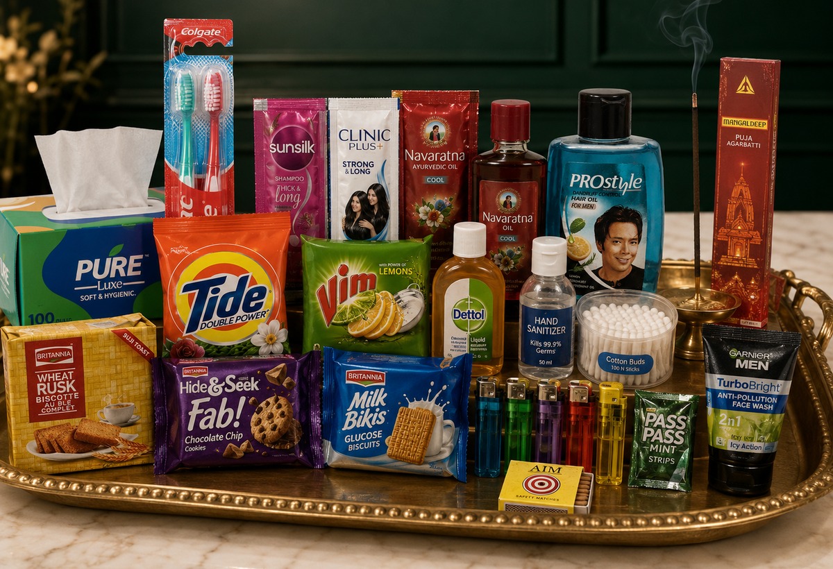 Daily essentials and convenience items available at Manakamana Pan Bhandar